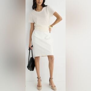 J. Crew White Pencil Skirt